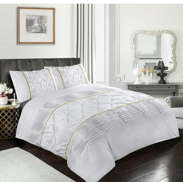 Eleanor White Duvet Cover Set