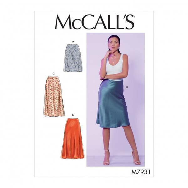 McCalls 7931 Paper Sewing Pattern – Women's Skirt, Intermediate