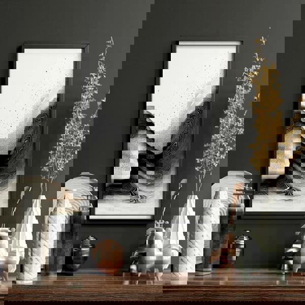 Modern Wall Art Living Room | Set of 3 Asian Inspired Wall art Prints