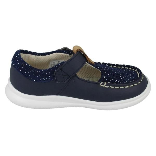 Clarks Girls Clarks Polka Dot Detailed T-Bar Shoes Cloud Rosa T