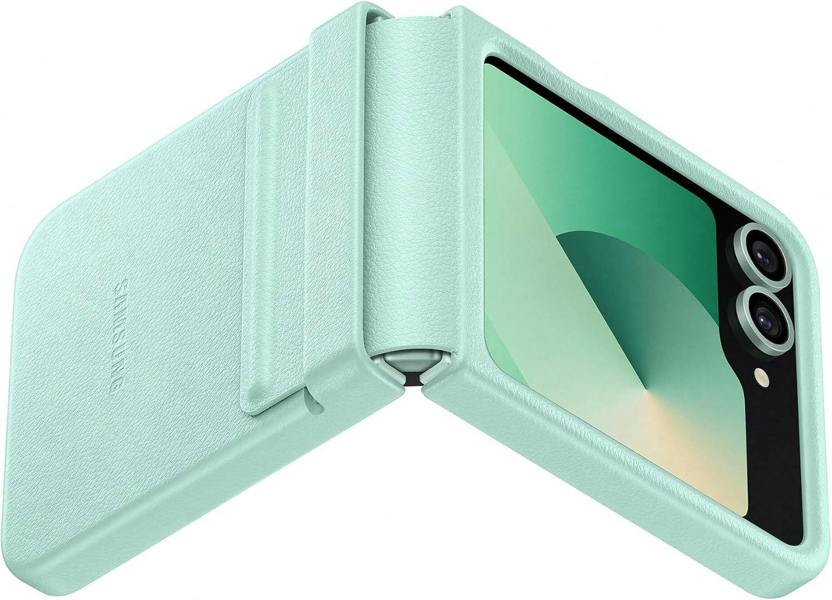 Samsung Galaxy Z Flip 6 Faux Leather/Kindsuit Case Mint - EF-VF741PMEGWW