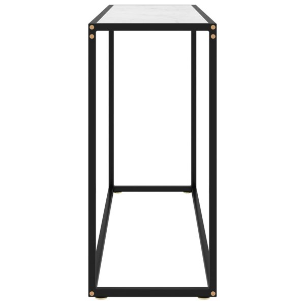 Berkfield Console Table White 100x35x75 cm Tempered Glass