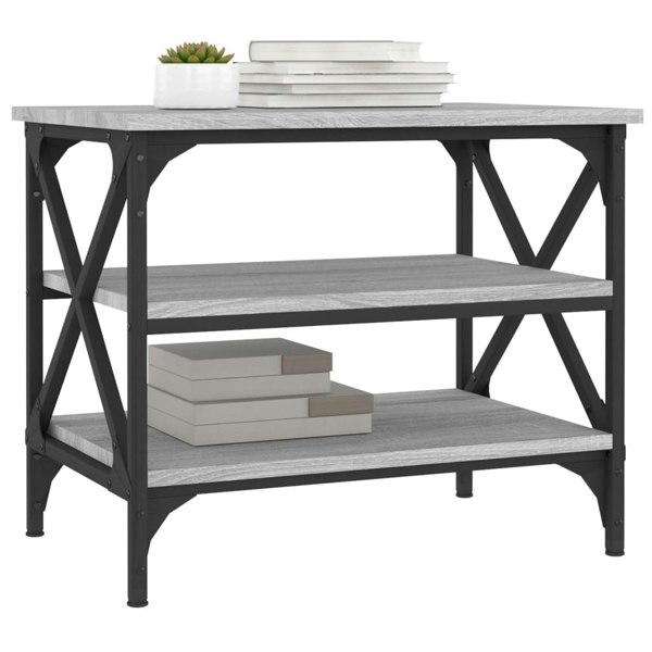 Berkfield Side Table Grey Sonoma 55x38x45 cm Engineered Wood