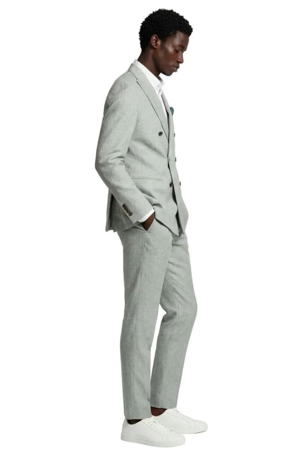 Harry Brown London Giacomo Slim Fit Double Breasted Suit Jacket