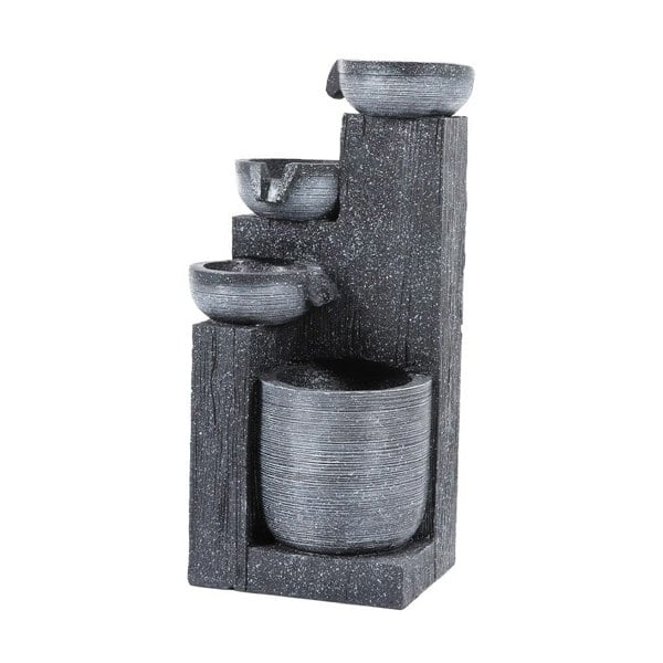 Outdoor Solar-Powered Water Fountain Rockery Decor Fountains Living and Home 