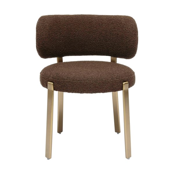 Furniture Edit Margaret Chocolate Brown Boucle Dining Chair