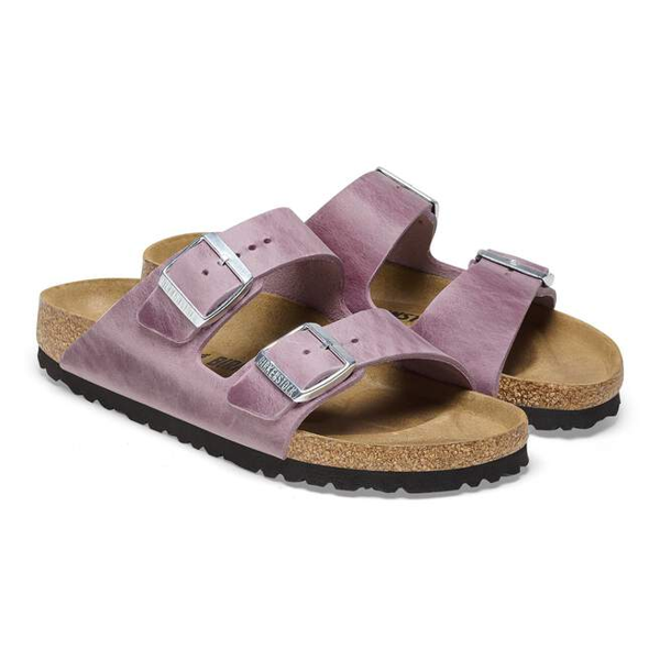 Birkenstock Arizona Oiled Leather Womens Sandals - Lavender