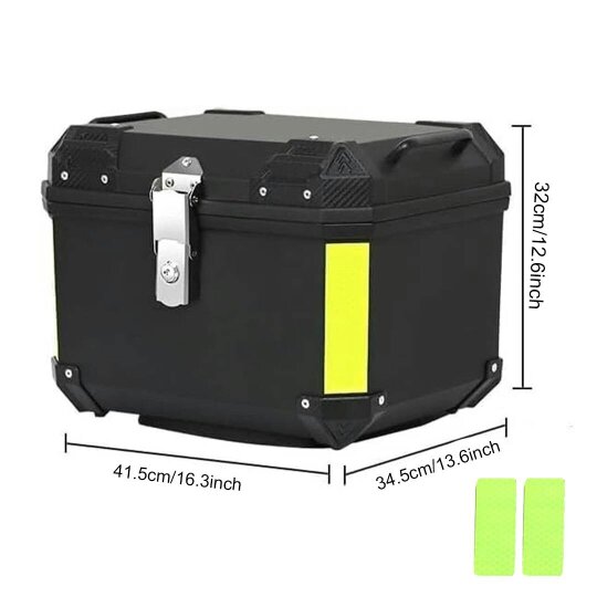 Havendro Universal 45L Aluminium Motorcycle Top Box Motorbike Rear Luggage Case Tail