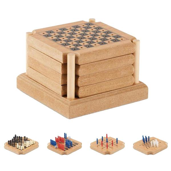 MidOcean CoastGame Coaster Set - Wood - 