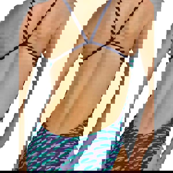 Tyr Dragonflyte Durafast Elite navy green leaf pattern swimsuit