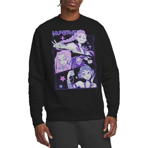 K-Pop Demon Hunters Unisex Adult Huntr/X Anime Sweatshirt - Black