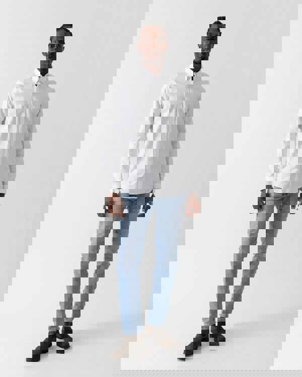 BOSS Orange Rickert Mens Long Sleeve Shirt - White 100 - CHO - Designer Mens Long Sleeve Shirts