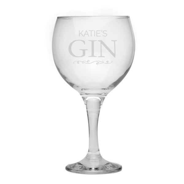 Personalised Memento Company Personalised Gin Balloon Glass