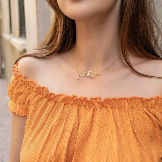Spero London Sterling Silver Jewelled Fuckit Necklace