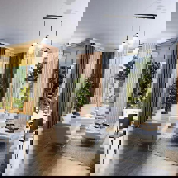 Milagro Lima Designer Pendant Lamp Hand Made Matt Black And Cool White