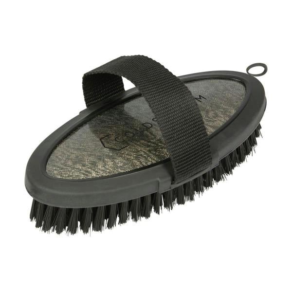 Coldstream Shine Horse Body Brush - Black/Silver - 