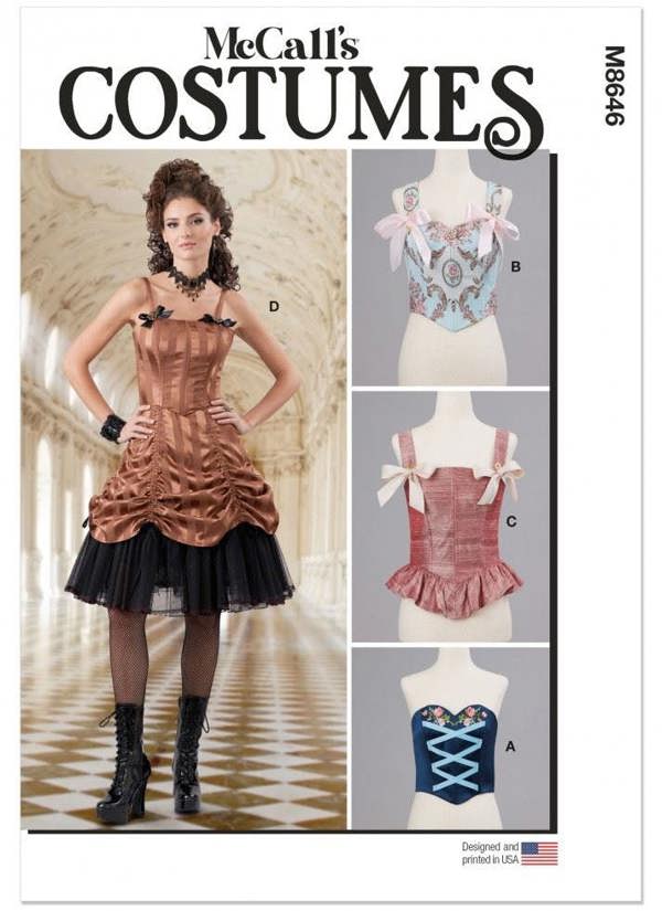 McCalls 8646 Paper Sewing Pattern – Women's Corset & Dress, Intermediate