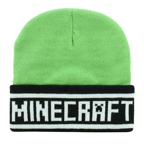 Minecraft Face Creeper Beanie - Green/Black