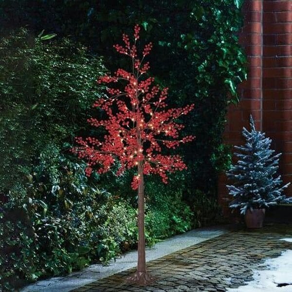 Garden Greatness 1.8m LED Red Berry Tree - Home Decor by Garden Greatness