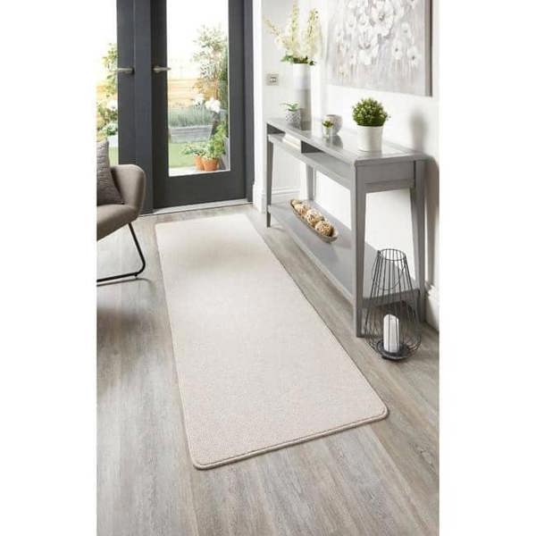 The Rugs Washable Mat & Runners: Durable Plain Design