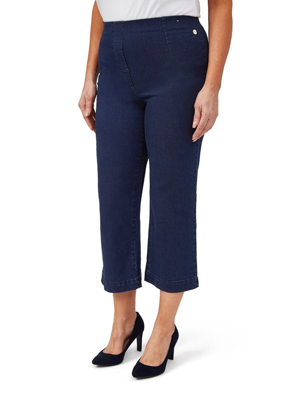 PennyPlain Wide Cropped Jegging - Denim Wash