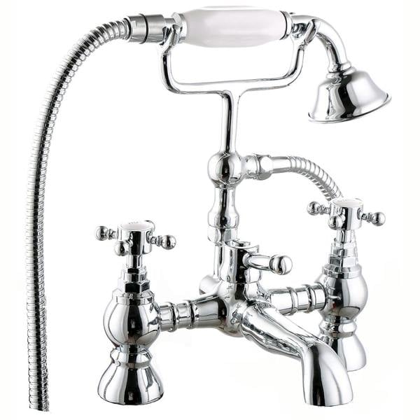 Flode Flen | Bath Shower Mixer Tap | Including Handset and Holder | Chrome