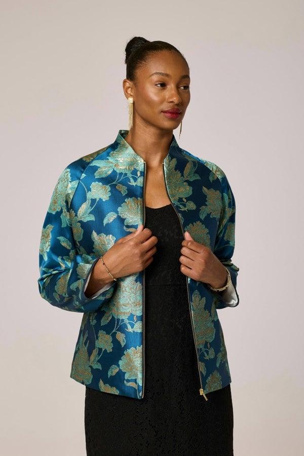 Lioness by TF Azure Bloom Brocade Jacket