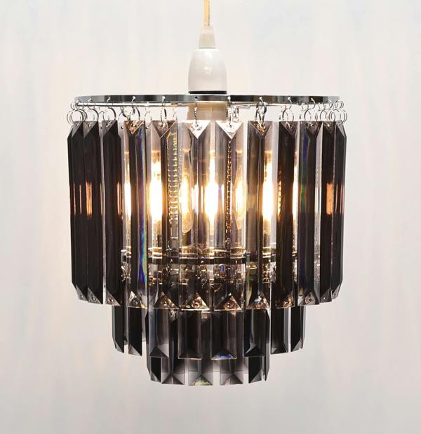 Pagazzi Lighting Bria Smoked Easy-Fit Pendant