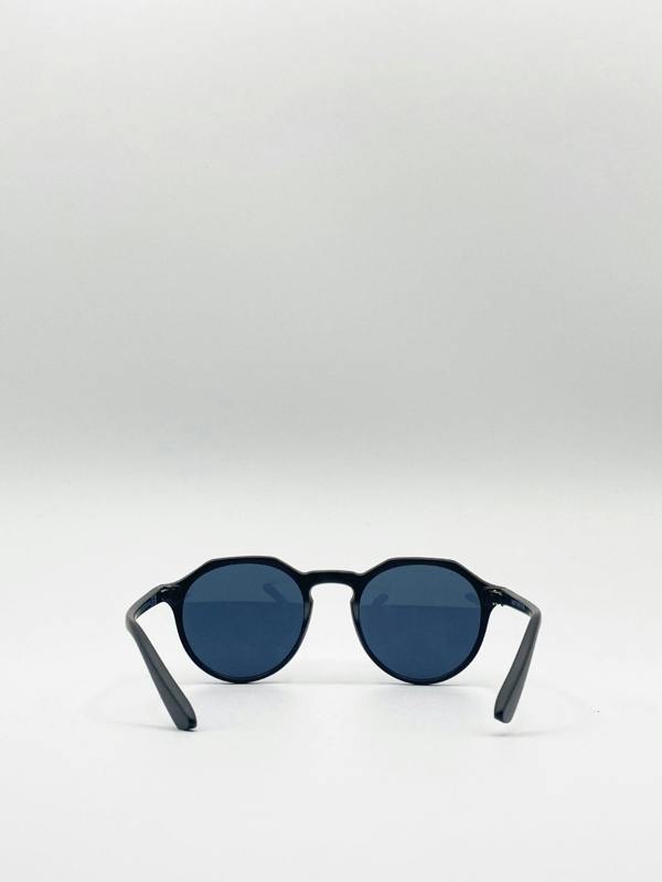 Matte Classic Preppy Sunglasses With Key Hole Nosebridge - svnx