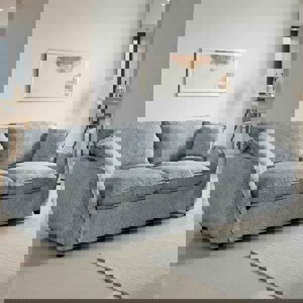 Furnishings For Less Berti Beige or Grey Fabric 3 Seater Sofa