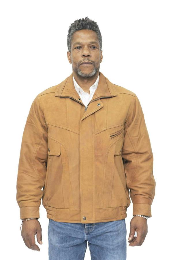 Infinity Leather Mens Classic Harrington Bomber Leather Jacket-Minsk