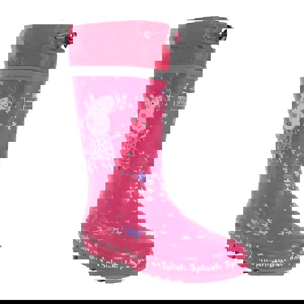 Regatta Childrens/Kids Splash Peppa Pig Tropical Wellington Boots - Pink Fusion