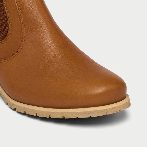 Calla Alice Boots for Bunions & Wide Feet - Tan Leather