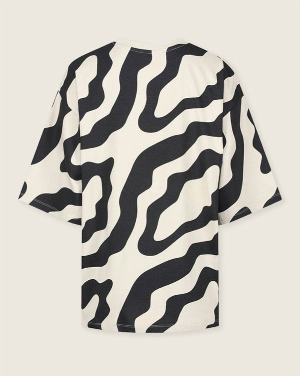 Elsie Multicolour Swirl Print Oversized T-Shirt- image 7
