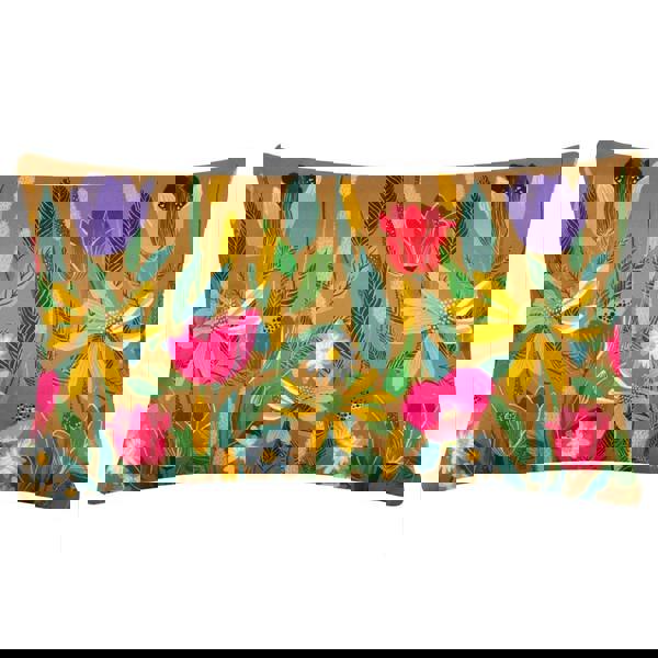 Wylder House Of Bloom Celandine Rectangular Outdoor Cushion Cover - Saffron