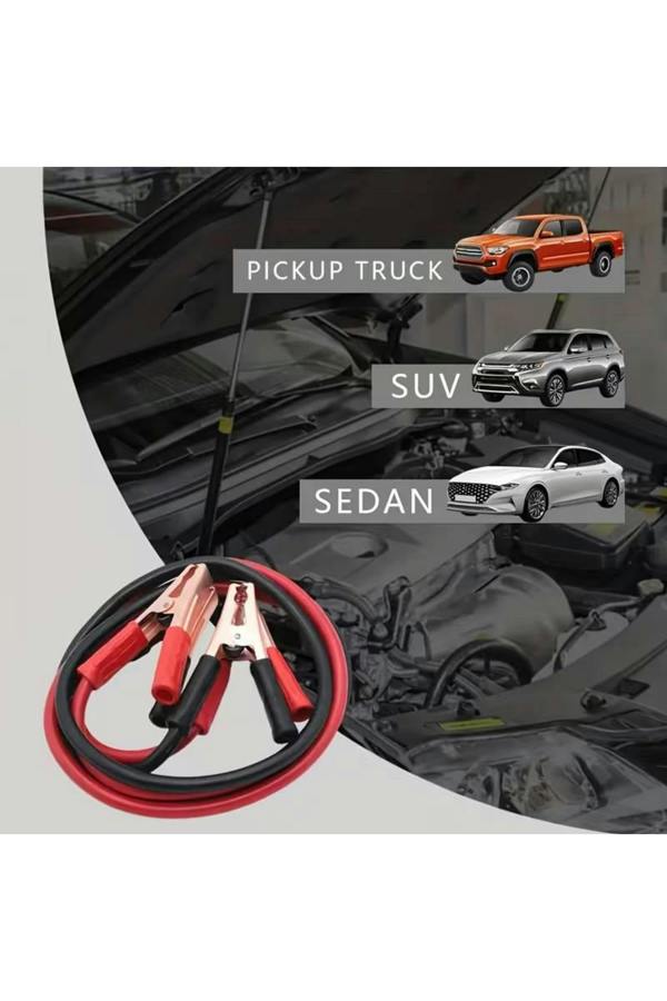 Dyzi Car Jump Starter Cables Insulated Clamps Heavy-Duty 2.5m