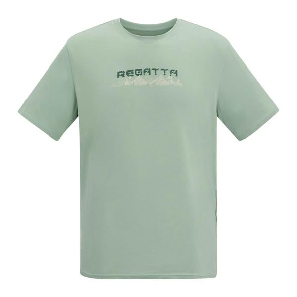 Regatta Mens Text Stretch T-Shirt - Glacier Green - 