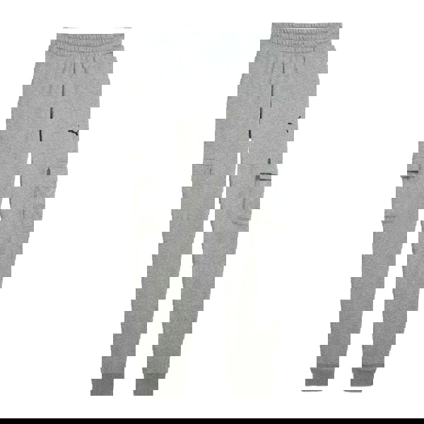 Puma Mens Fleece Small Logo Cargo Trousers - Grey