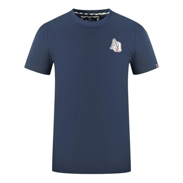 Aquascutum 1851 Aq Logo T Shirt - Navy Blue