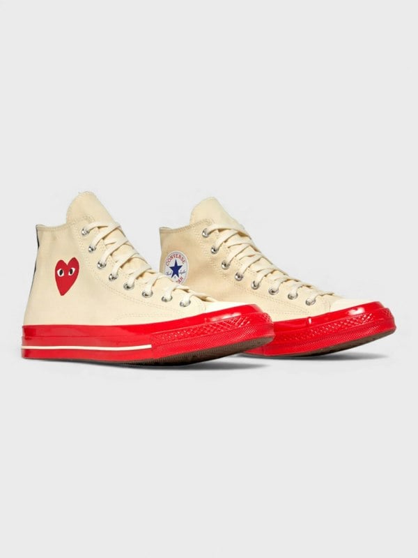 Converse Comme des Garçons Play x Converse Chuck 70 High Pristine Red