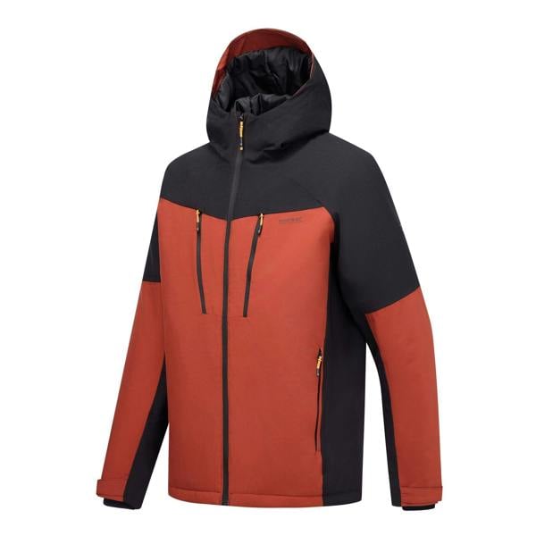 Regatta Mens Highton Two Tone Waterproof Stretch Insulated Jacket - Burnt Henna/Black - 