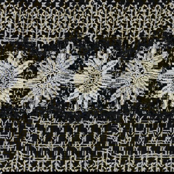 Erdem luxurious gold and silver Guipure lace skirt in an art deco pattern
