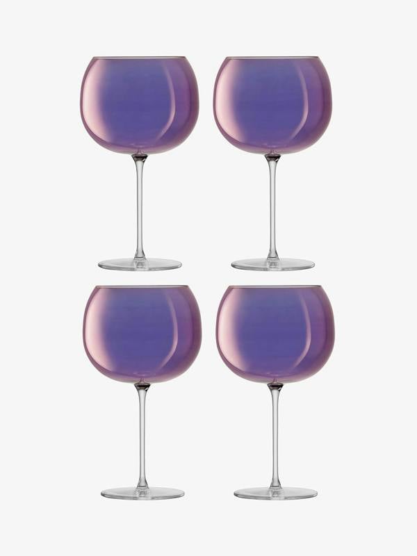 LSA International Aurora 680ml Balloon Glass Set of 4 Violet