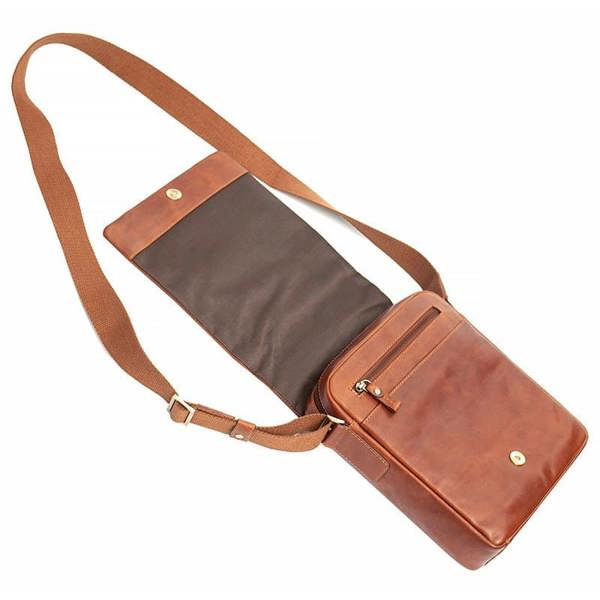 PRIMEHIDE Leather Crossbody Messenger Bag - Vito Tuscan