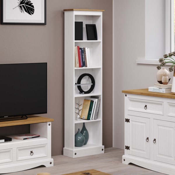 Core Products Corona Tall Narrow 5-Shelf Bookcase