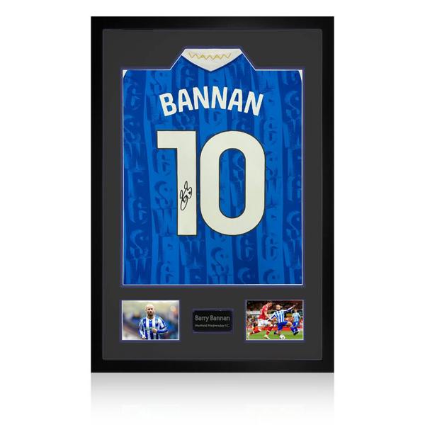 Barry Bannan Signed Sheffield Wednesday 25/26 Shirt Premium Frame w/ Fan Style Numbers