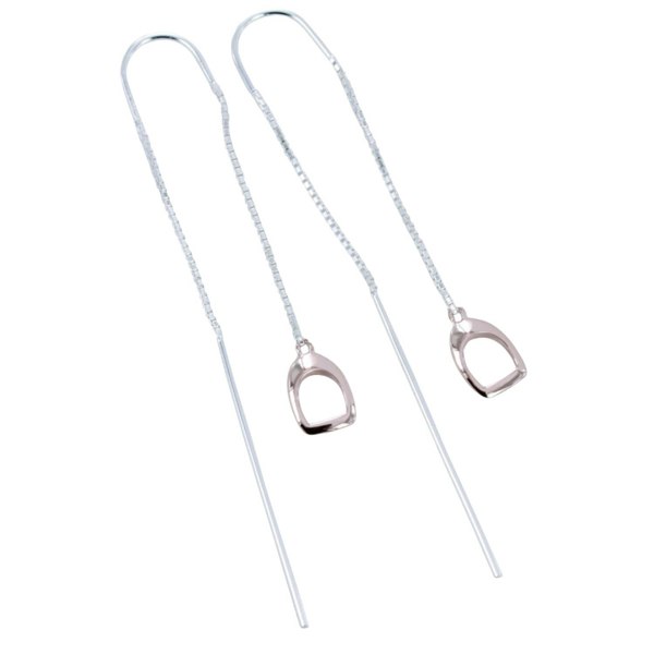 Sterling Silver Stirrup Falling Earring - Reeves & Reeves