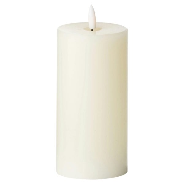 Hill Interiors Luxe Collection Natural Glow 3 x 6 LED Ivory Candle - Ivory