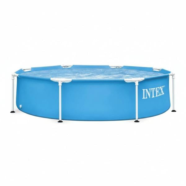 Intex 8FTMetal Frame Swimming Pool With Solar Cover