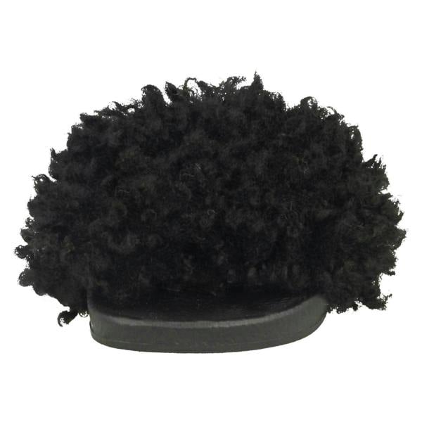 Spot On Girls Spot On Fake Poodle Fur Mule Sliders